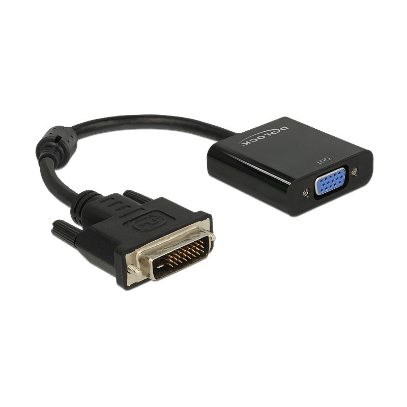 Buy DELOCK DVI 24+1 to VGA Adapter Cable - Black - DVI-I (24+1) to VGA, passive,... in Cyprus, Nicosia, Limassol, Larnaka, Pafos