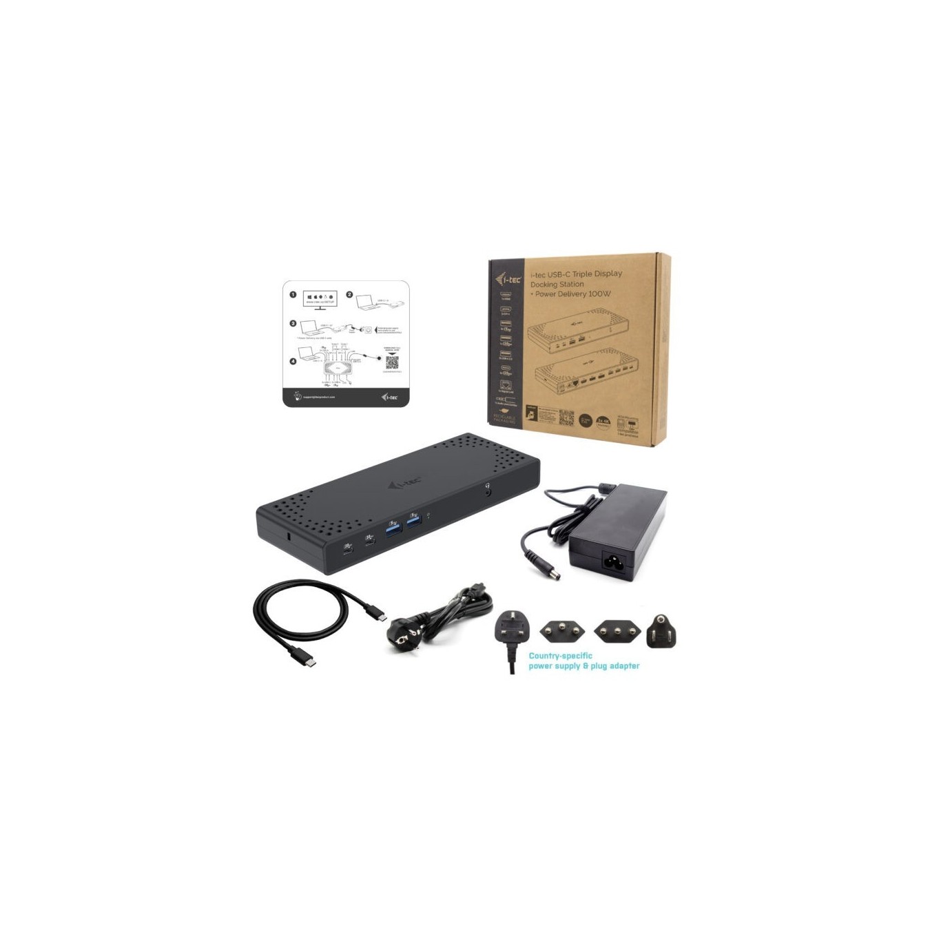 D I-TEC Docking Station USB-C USB4 TB3 + PD — Buy in Cyprus with Fast Delivery