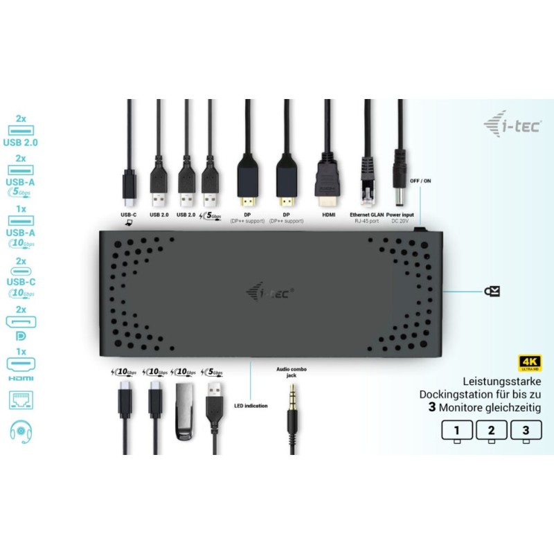 Buy D I-TEC Docking Station USB-C USB4 TB3 + PD in Cyprus, Nicosia, Limassol, Larnaka, Pafos