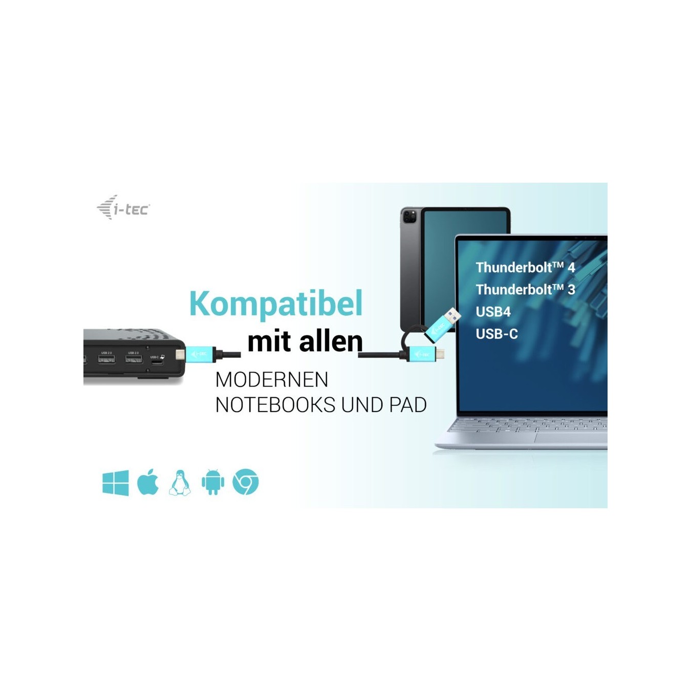D I-TEC Docking Station USB-C USB4 TB3 + PD — Buy in Cyprus with Fast Delivery