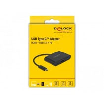 DELOCK USB-C to HDMI 4K30 Adapter - USB-A and USB-C PD Passthrough — Buy in Cyprus with Fast Delivery