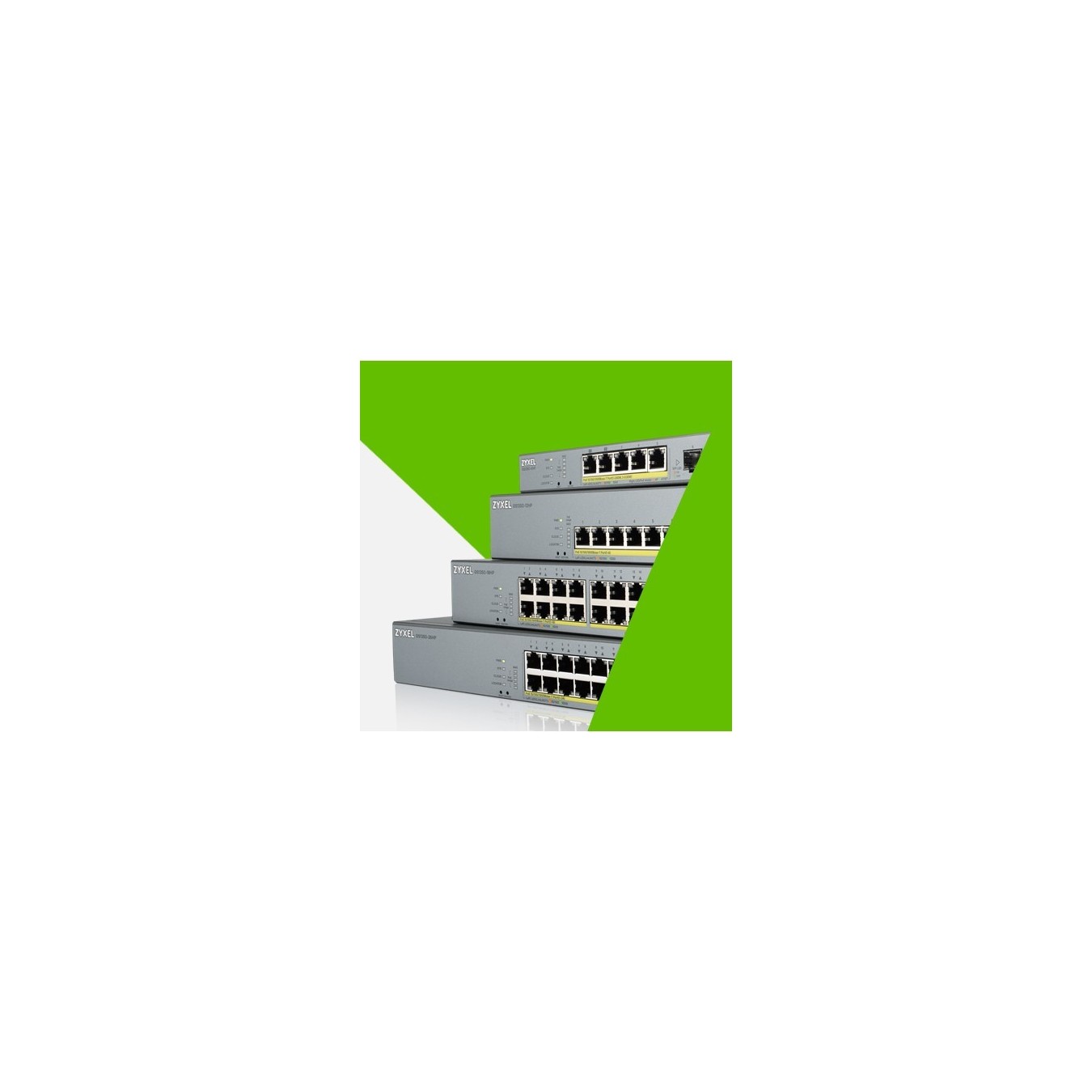 ZyXEL GS1350 RM M PoE+ - GS1350RM-M - 24-Port Gigabit Rackmount Smart Web-Managed PoE+ Switch