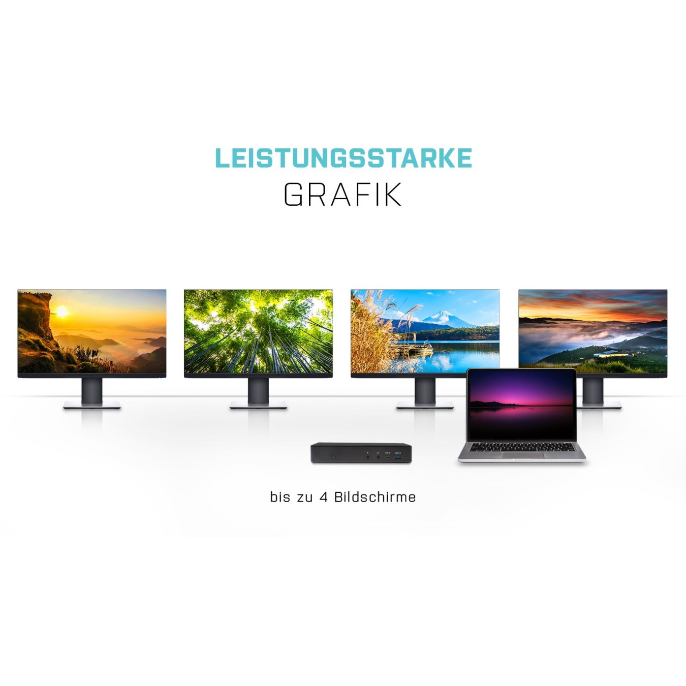 D I-TEC Dockingstation Quattro Display - DisplayLink Dock, 4x Display, USB-C Hub — Buy in Cyprus with Fast Delivery