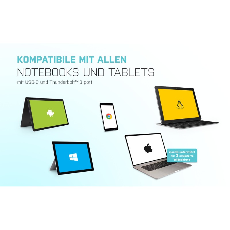 Buy D I-TEC Dockingstation Quattro Display - DisplayLink Dock, 4x Display, USB-C... in Cyprus, Nicosia, Limassol, Larnaka, Pafos