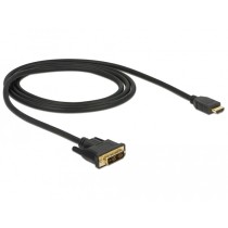 Delock DVI 18+1 to HDMI-A Cable - 1 m - Black — Buy in Cyprus with Fast Delivery
