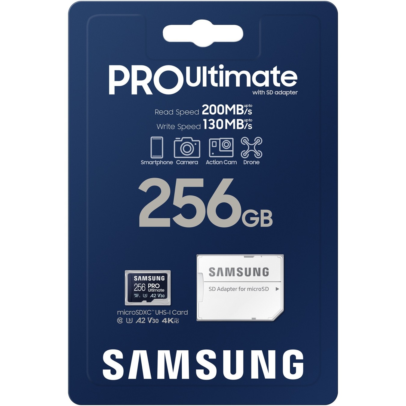 Samsung PRO Ultimate microSDXC 256GB Card - Adapter Included - Up to 200 MB/s — Buy in Cyprus with Fast Delivery