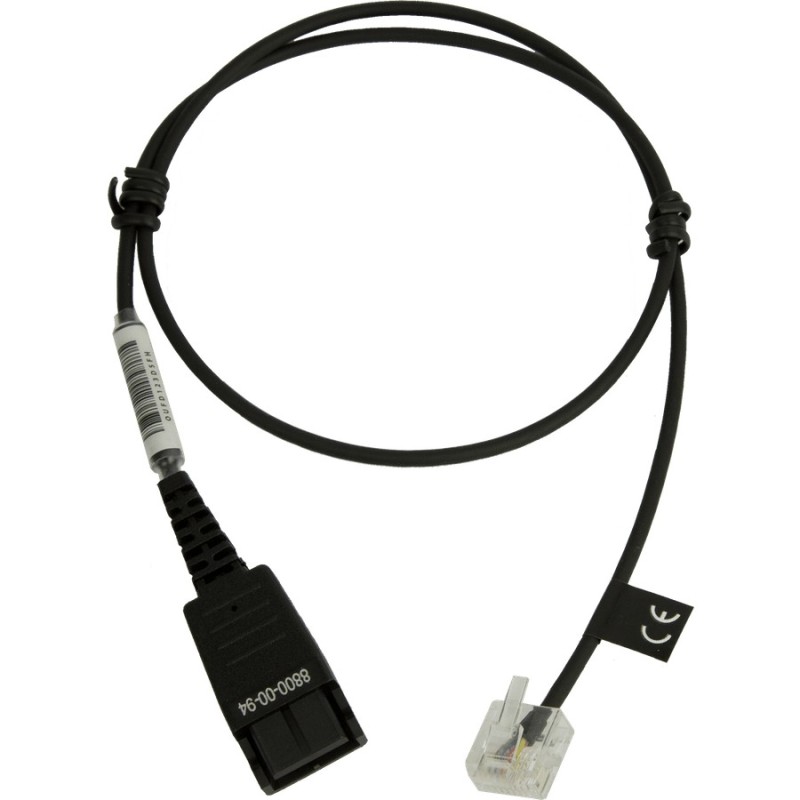Buy Jabra QD to RJ45 Straight Cable - 0.5 m for Agfeo ST40 in Cyprus, Nicosia, Limassol, Larnaka, Pafos