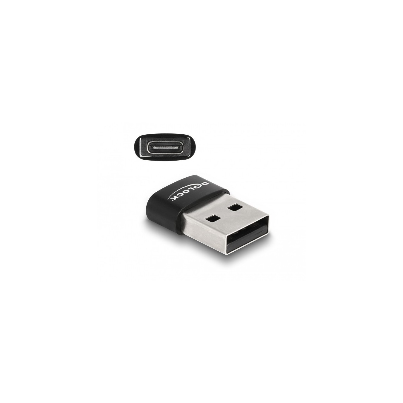 DELOCK USB 2.0 Adapter USB Type-A to USB Type-C - Black — Buy in Cyprus with Fast Delivery