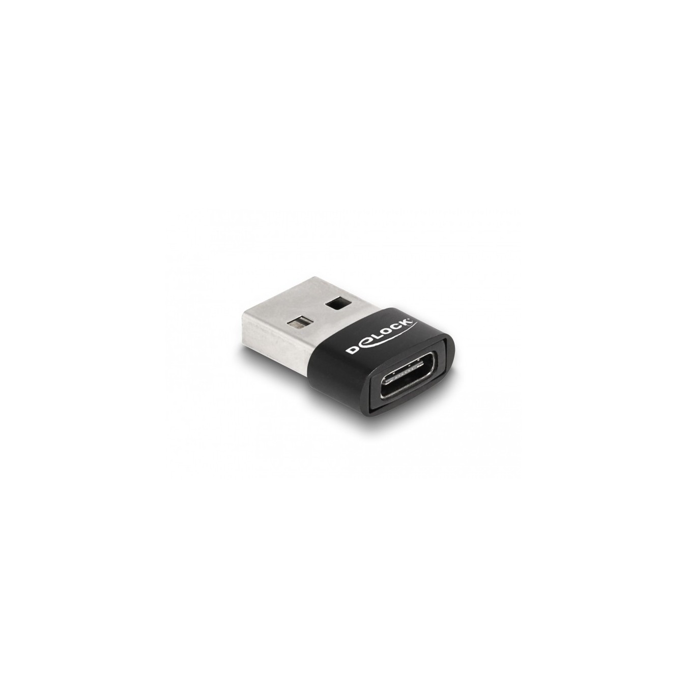 DELOCK USB 2.0 Adapter USB Type-A to USB Type-C - Black — Buy in Cyprus with Fast Delivery