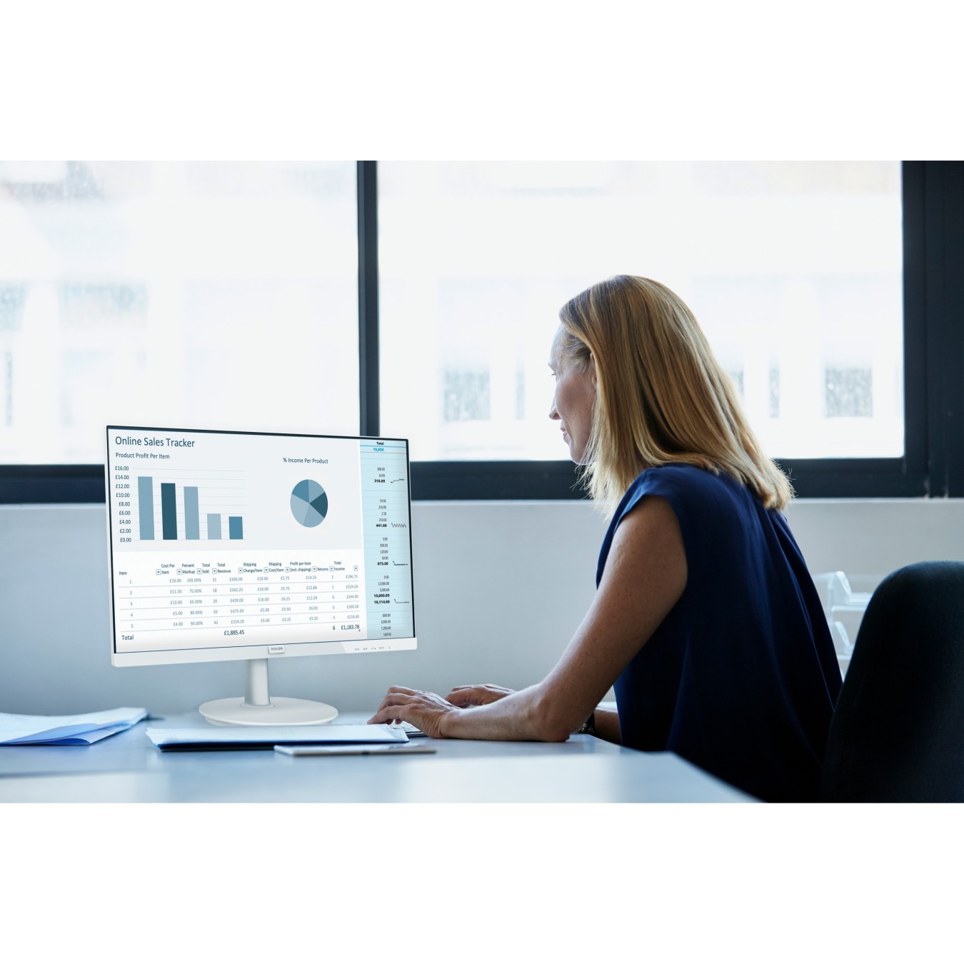 Philips 60.5cm (23.8") 241V8AW - IPS panel, 23.8" display, 100Hz, HDMI, White — Buy in Cyprus with Fast Delivery