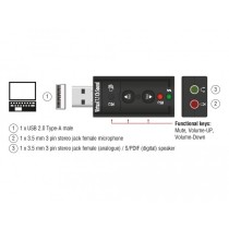 DELOCK Sound Adapter extern USB2.0 Virtual 7.1 24Bit 96kHz — Buy in Cyprus with Fast Delivery