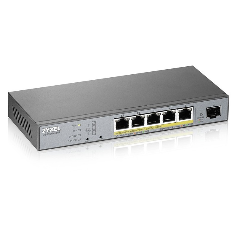 Buy Zyxel GS1350-6HP PoE Switch - GS1350-6HP - 5+1P, Smart Managed, Gigabit in Cyprus, Nicosia, Limassol, Larnaka, Pafos