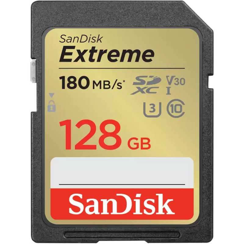 Buy SanDisk Extreme SDHC Card - 128GB - 180 MB/s in Cyprus, Nicosia, Limassol, Larnaka, Pafos