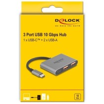DELOCK 3-Port USB Hub 10 Gbps - (USB-C Hub, 1x USB-C + 2x USB-A) — Buy in Cyprus with Fast Delivery