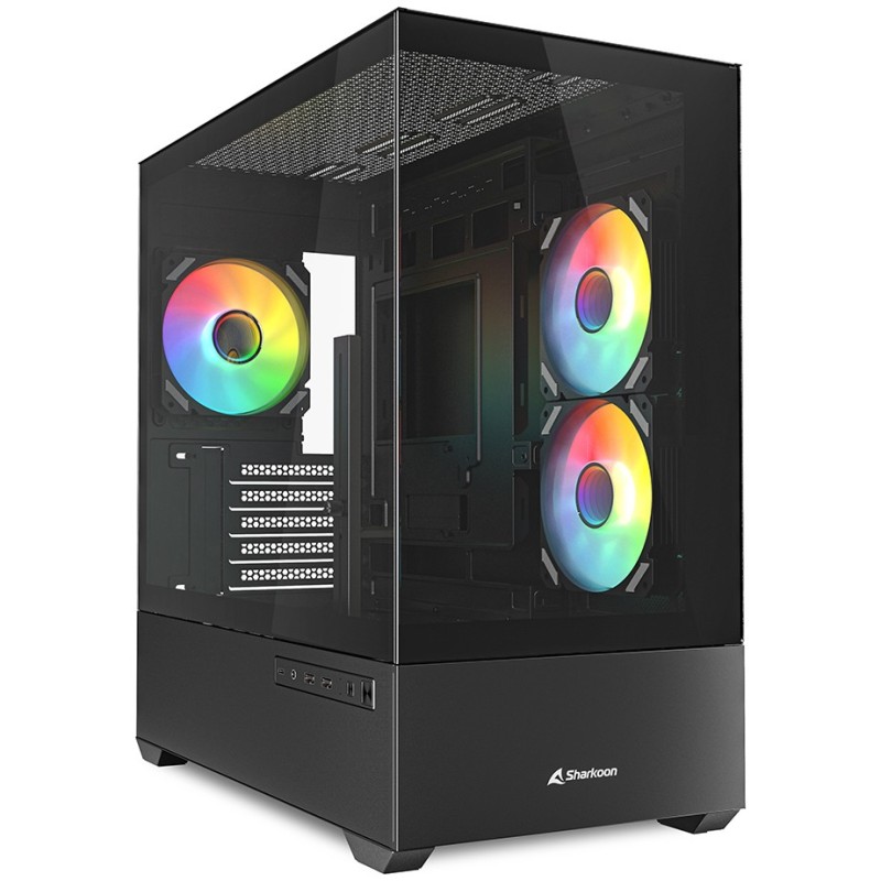 Buy Sharkoon MK6 RGB Micro-ATX 1xGlas Black - MK6 RGB - Black Glass Panel in Cyprus, Nicosia, Limassol, Larnaka, Pafos