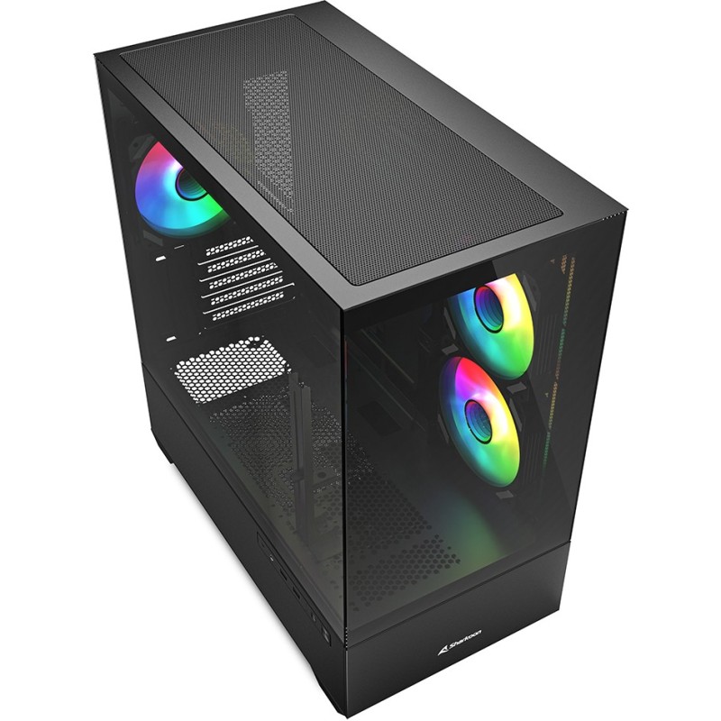 Buy Sharkoon MK6 RGB Micro-ATX 1xGlas Black - MK6 RGB - Black Glass Panel in Cyprus, Nicosia, Limassol, Larnaka, Pafos