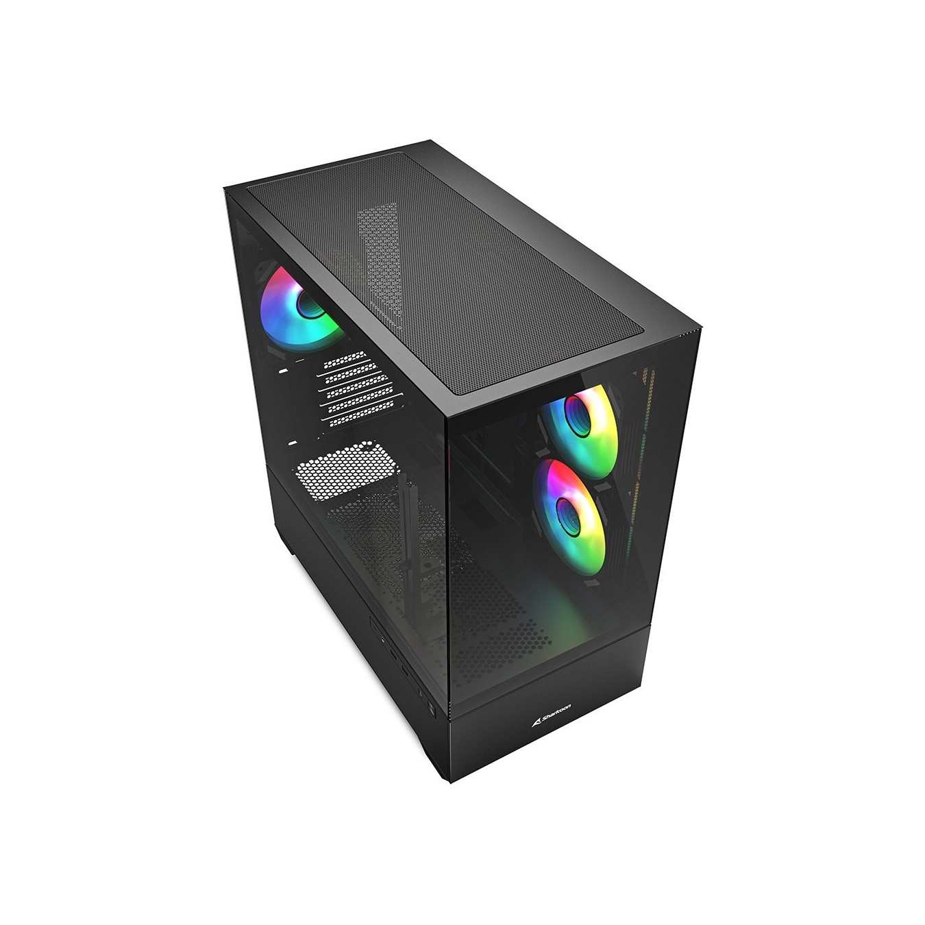 Sharkoon MK6 RGB Micro-ATX 1xGlas Black - MK6 RGB - Black Glass Panel — Buy in Cyprus with Fast Delivery