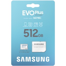 Buy Samsung EVO Plus 512GB microSDXC UHS-I U3 - (microSDXC, UHS-I, U3) in Cyprus, Nicosia, Limassol, Larnaka, Pafos