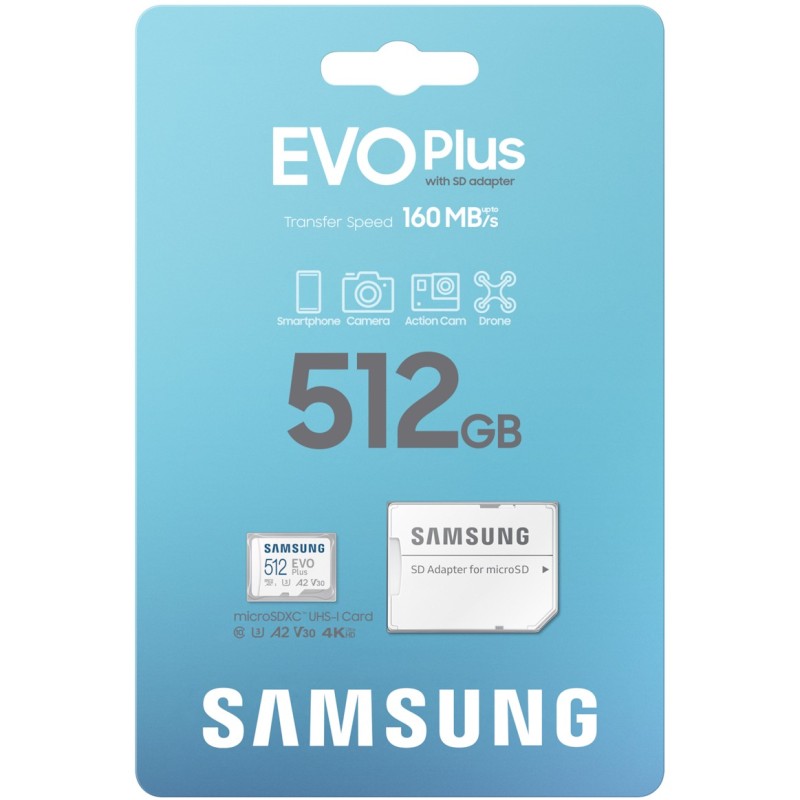 Buy Samsung EVO Plus 512GB microSDXC UHS-I U3 - (microSDXC, UHS-I, U3) in Cyprus, Nicosia, Limassol, Larnaka, Pafos