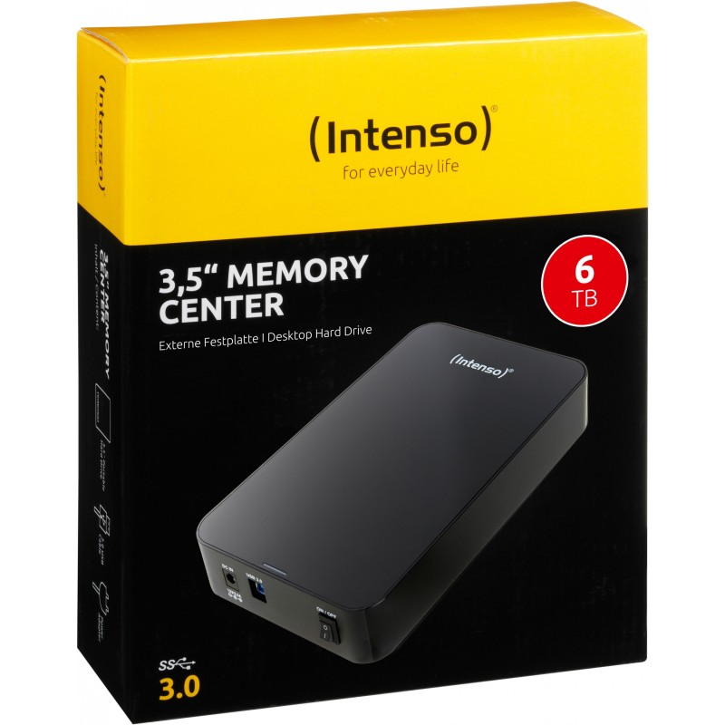 Buy Intenso Memory Center - 6TB - Desktop HDD, 3.5-inch, Black in Cyprus, Nicosia, Limassol, Larnaka, Pafos
