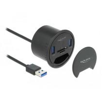 Delock 2-Port USB-A Hub with SD/microSD Card Reader - USB 3.0 Desk Dock — Buy in Cyprus with Fast Delivery
