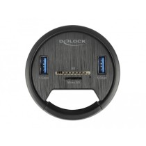 Delock 2-Port USB-A Hub with SD/microSD Card Reader - USB 3.0 Desk Dock — Buy in Cyprus with Fast Delivery