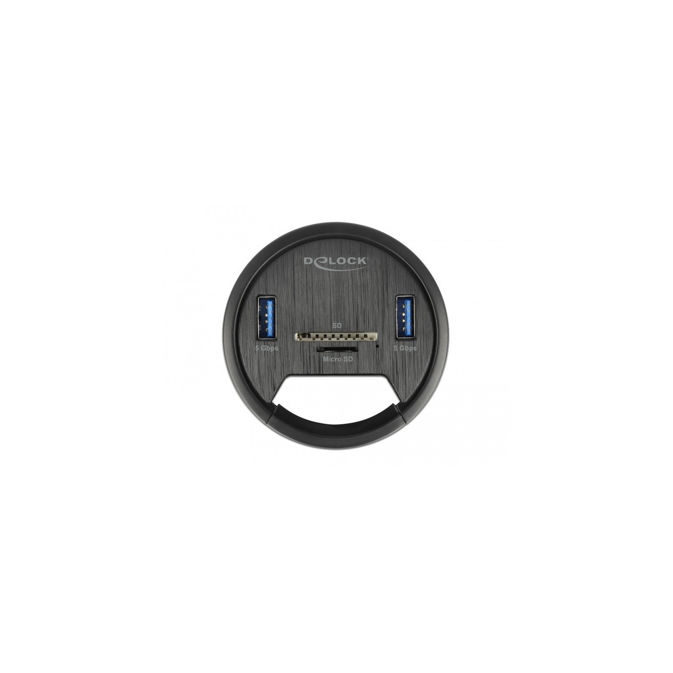 Delock 2-Port USB-A Hub with SD/microSD Card Reader - USB 3.0 Desk Dock — Buy in Cyprus with Fast Delivery