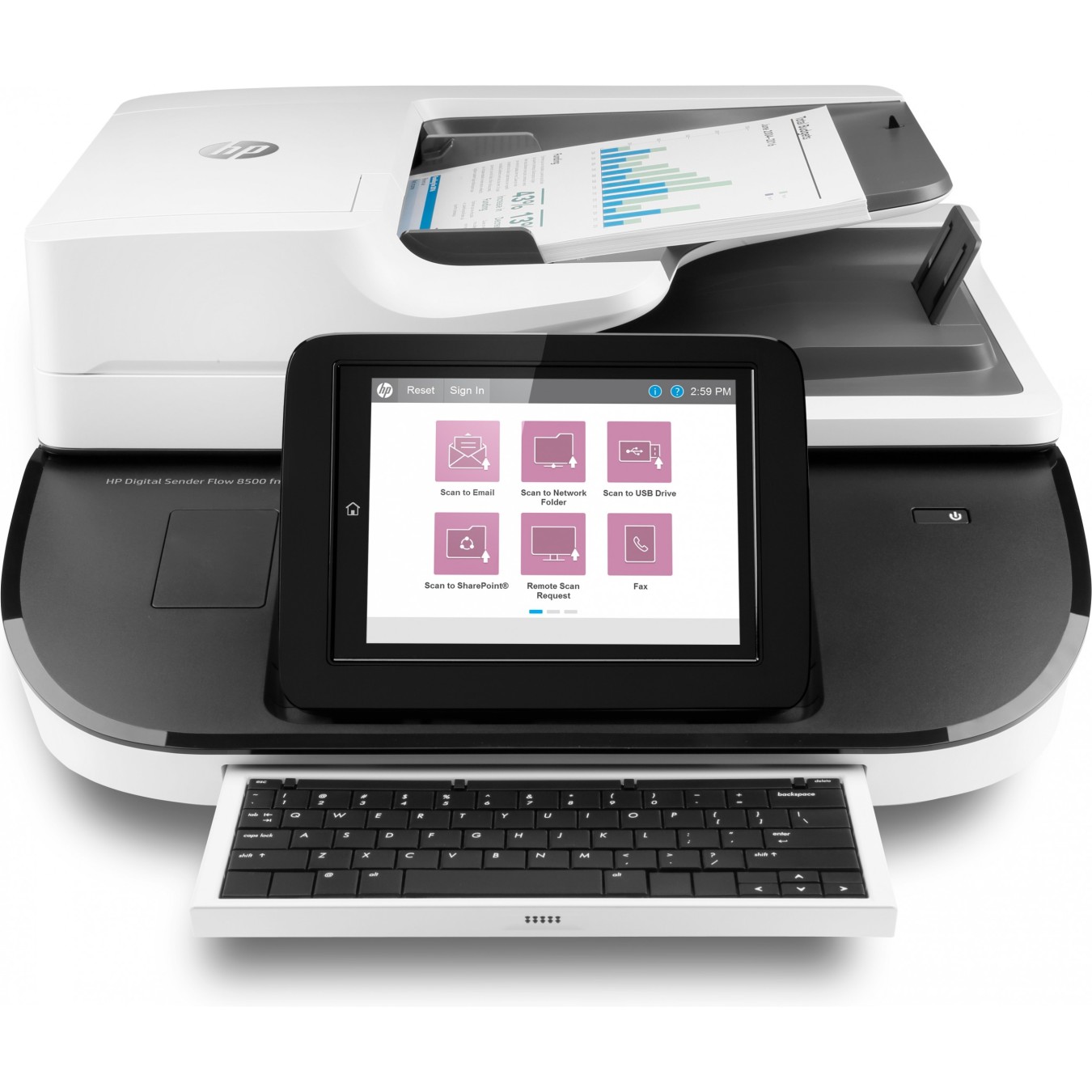 HP Digital Sender Flow 8500fn2 Document Scanner - 8500fn2 - Sheet-fed, Ethernet connectivity