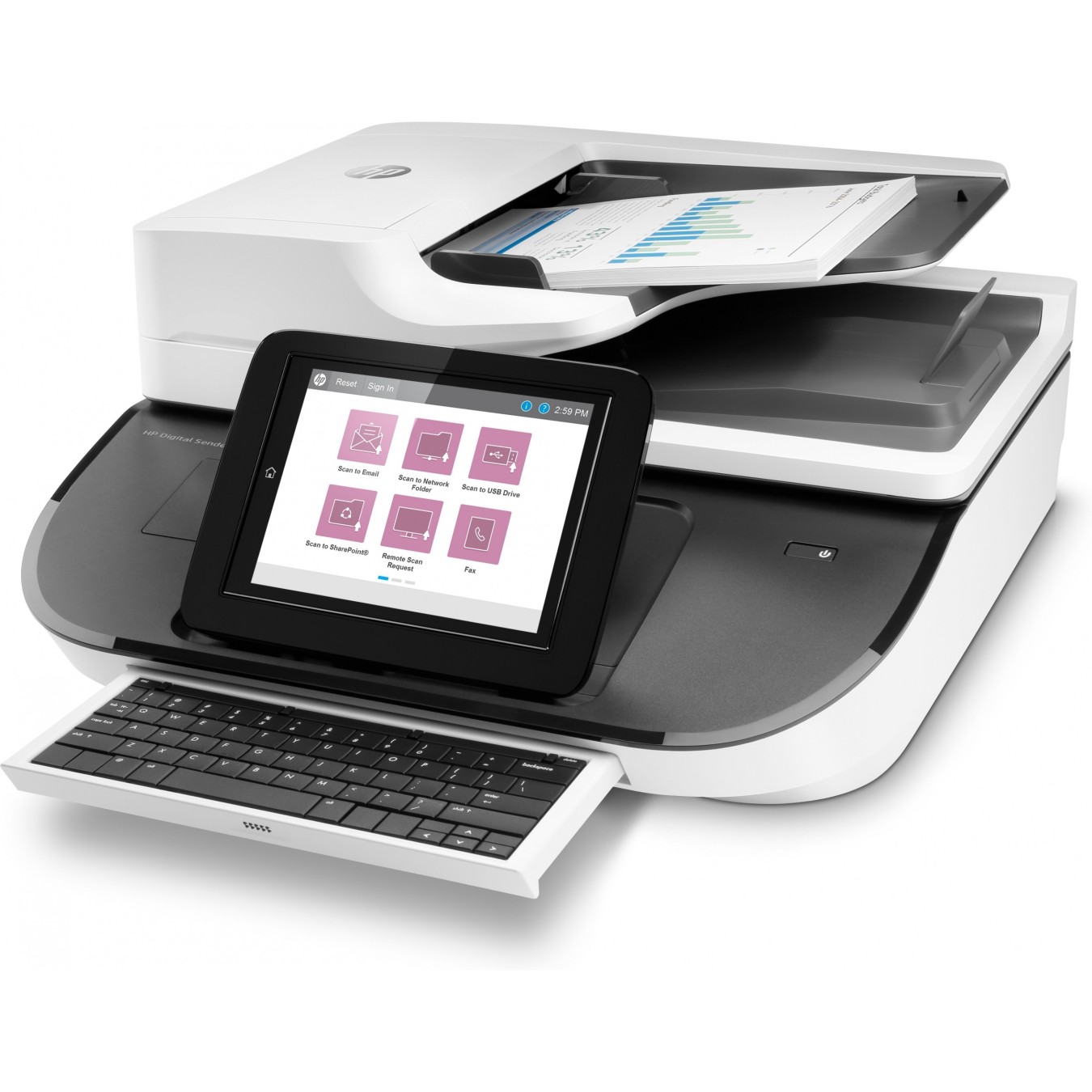 HP Digital Sender Flow 8500fn2 Document Scanner - 8500fn2 - Sheet-fed, Ethernet connectivity