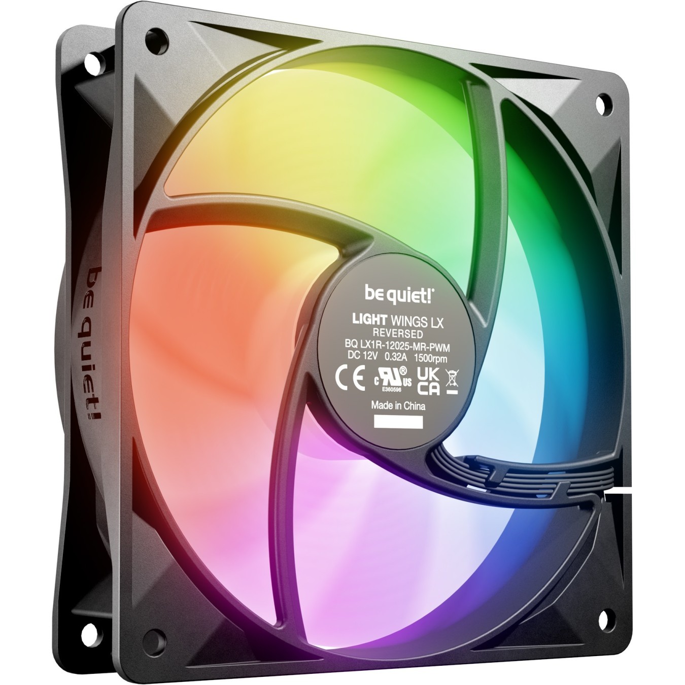 120mm be quiet! Light Wings LX PWM Reverse Black - 120mm PWM fan, 4-pin, Black — Buy in Cyprus with Fast Delivery