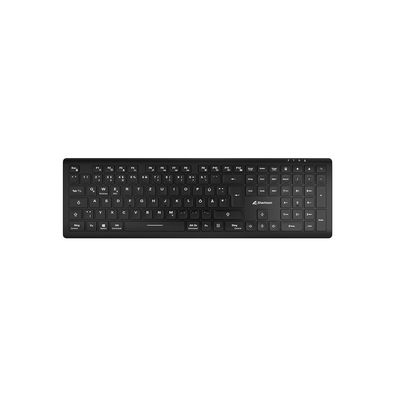 Sharkoon OfficePal - K30W - DE Layout, Rubberdome, Black — Buy in Cyprus with Fast Delivery