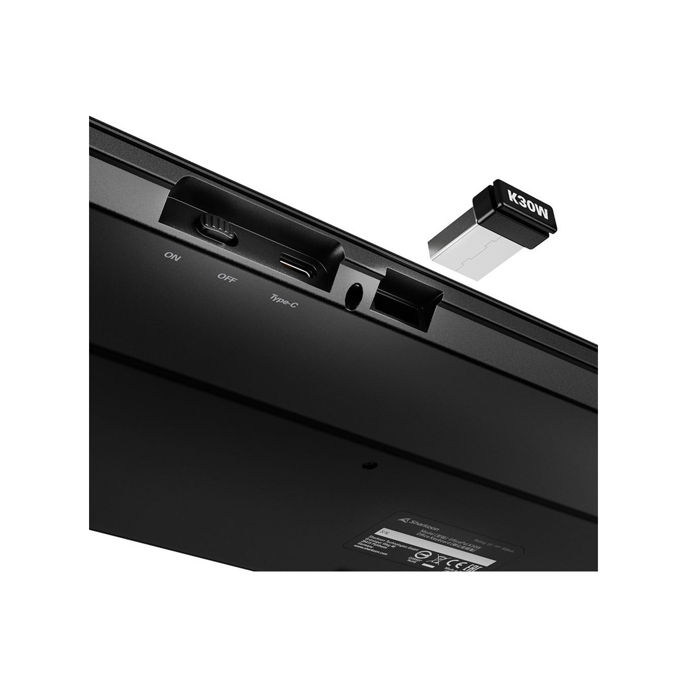 Sharkoon OfficePal - K30W - DE Layout, Rubberdome, Black — Buy in Cyprus with Fast Delivery