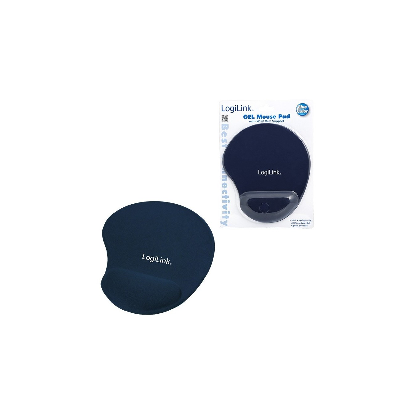 LogiLink Silicone Gel Wrist Rest Mouse Pad - Blue — Buy in Cyprus with Fast Delivery