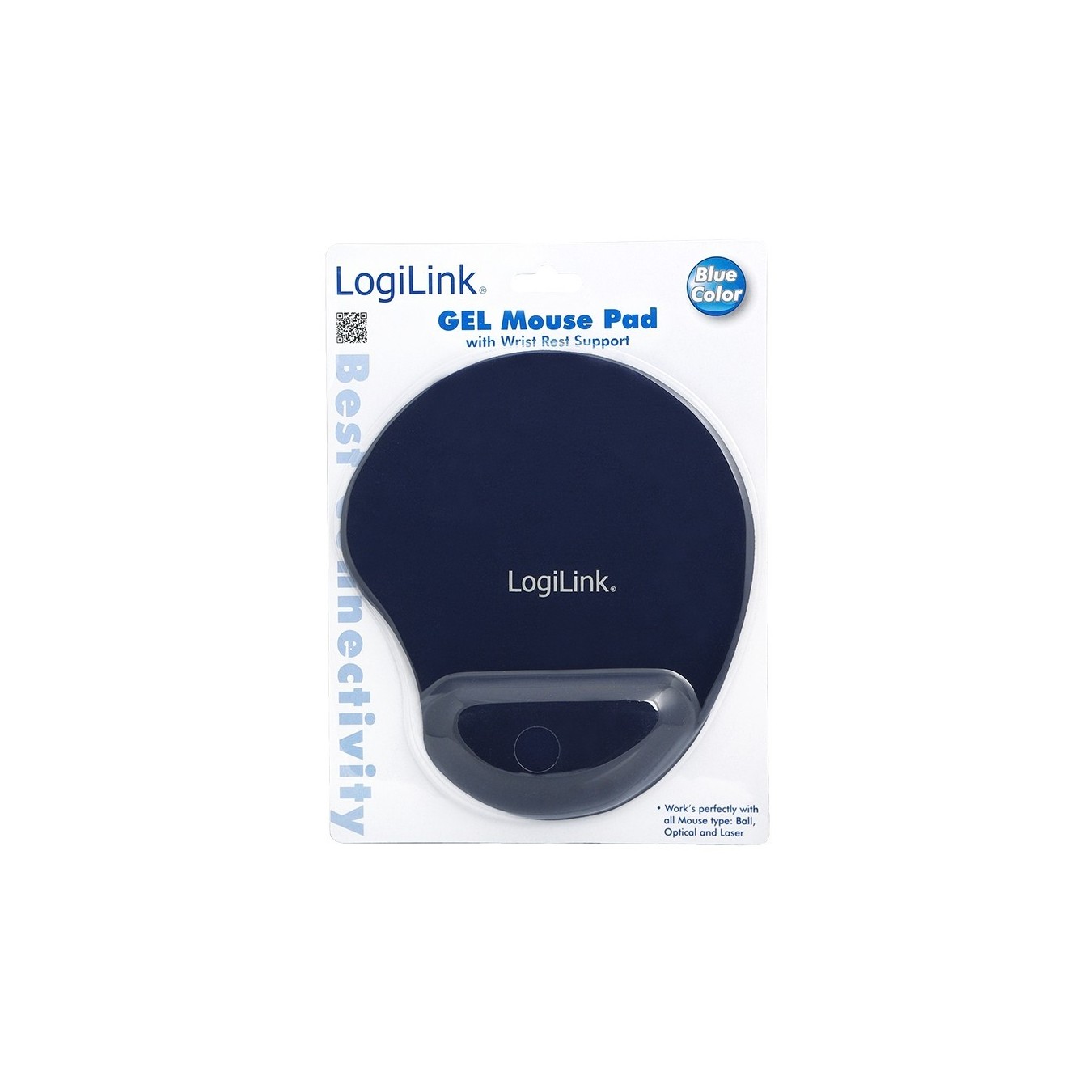LogiLink Silicone Gel Wrist Rest Mouse Pad - Blue — Buy in Cyprus with Fast Delivery