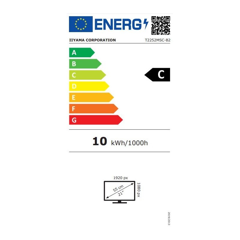Buy 21.5-inch IPS Touch Monitor - T2252MSC-B2 - Flat, 1920x1080, 5ms, HDMI/DP/US... in Cyprus, Nicosia, Limassol, Larnaka, Pafos