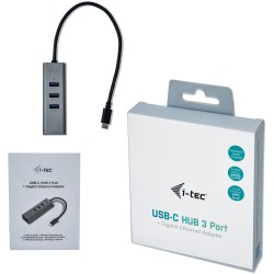 Buy D I-TEC USB-C 3-Port Hub + GLAN in Cyprus, Nicosia, Limassol, Larnaka, Pafos