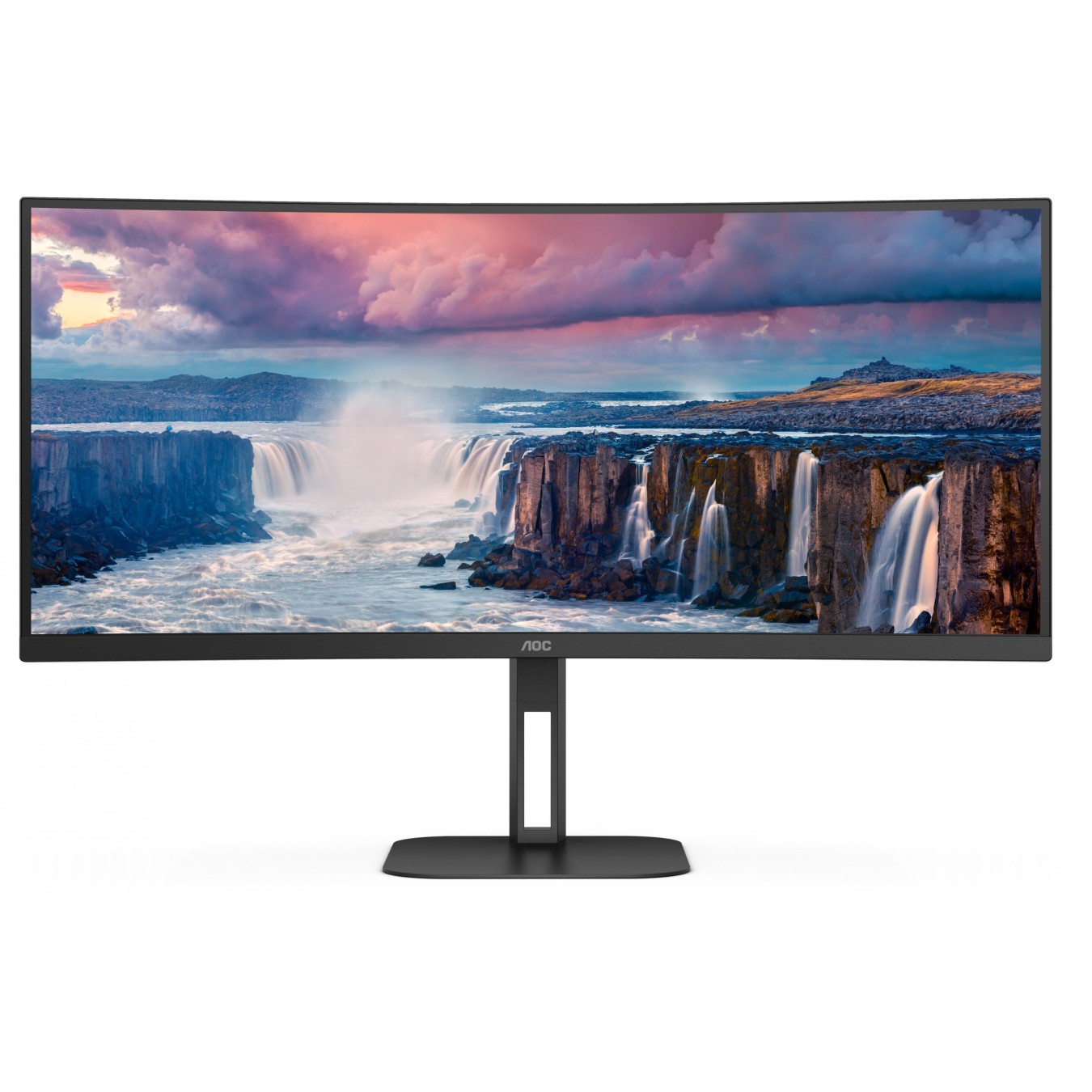 AOC 34-inch Curved Monitor - CU34V5C - Black, 34-inch ultrawide, 3440x1440, HDMI/DP/USB-C — Buy in Cyprus with Fast Delivery