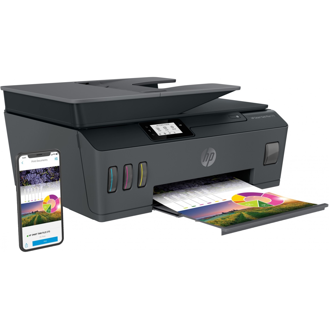 HP Smart Tank Plus 570 All-in-One Inkjet Printer - 570 - Color, A4, Wi-Fi — Buy in Cyprus with Fast Delivery