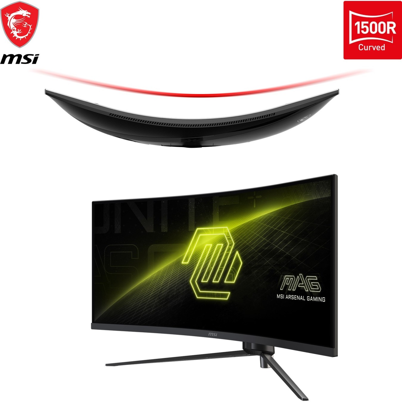 MSI MAG 345CQRDE - 34-inch UWQHD 3440x1440, 180Hz Curved Ultrawide Monitor — Buy in Cyprus with Fast Delivery