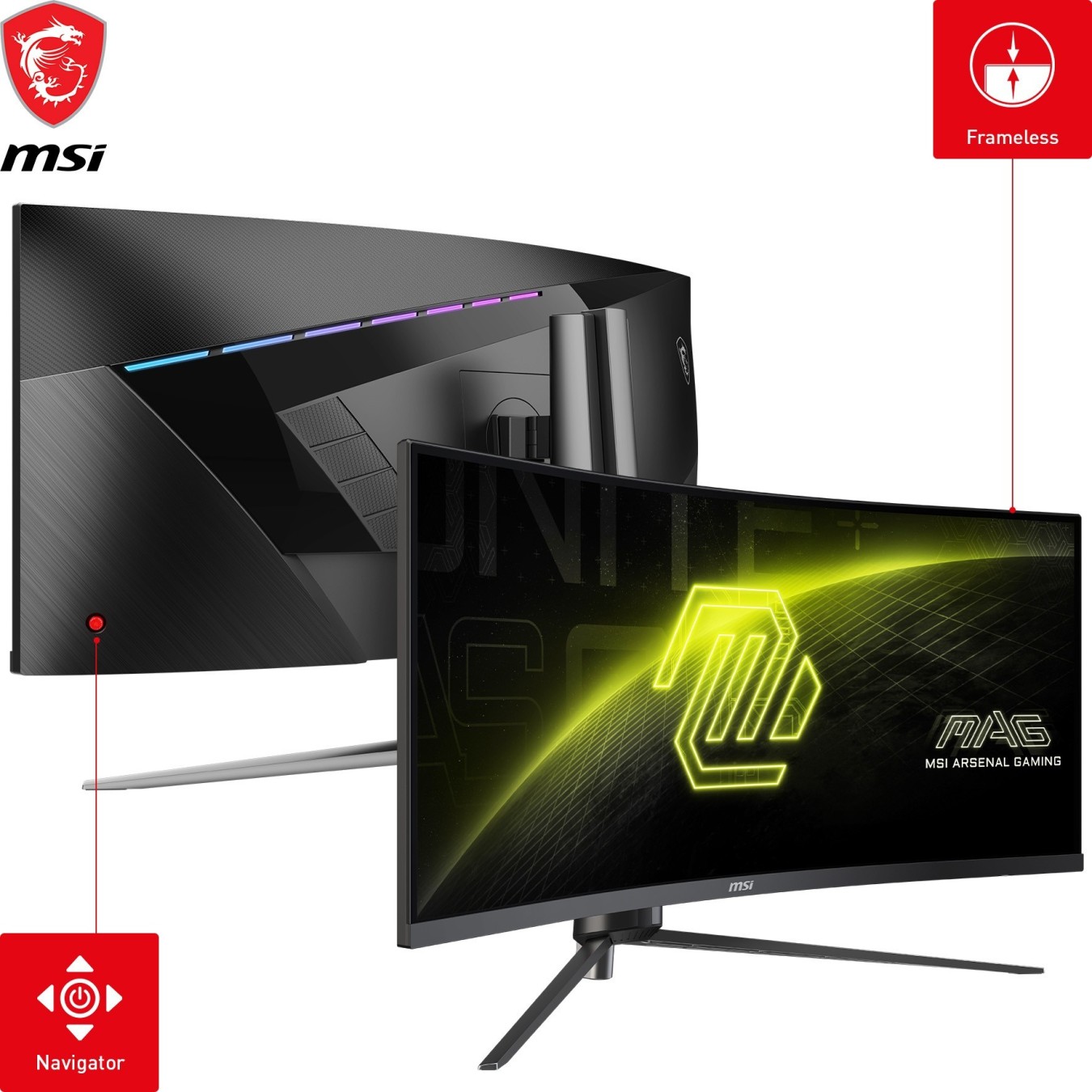 MSI MAG 345CQRDE - 34-inch UWQHD 3440x1440, 180Hz Curved Ultrawide Monitor — Buy in Cyprus with Fast Delivery