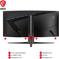 Buy MSI MAG 345CQRDE - 34-inch UWQHD 3440x1440, 180Hz Curved Ultrawide Monitor in Cyprus, Nicosia, Limassol, Larnaka, Pafos