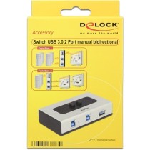 DELOCK USB 3.0 2-Port Manual Bidirectional Switch - Compact design, 2x USB-A — Buy in Cyprus with Fast Delivery