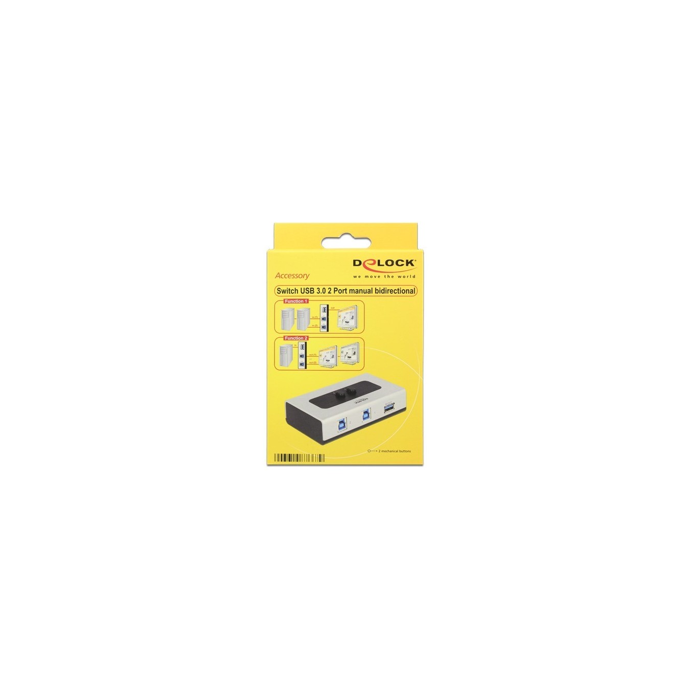 DELOCK USB 3.0 2-Port Manual Bidirectional Switch - Compact design, 2x USB-A — Buy in Cyprus with Fast Delivery