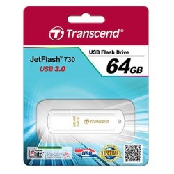 Buy STICK 64GB Transcend JetFlash 730 USB3.1 white - JetFlash 730 - USB 3.1, 64G... in Cyprus, Nicosia, Limassol, Larnaka, Pafos