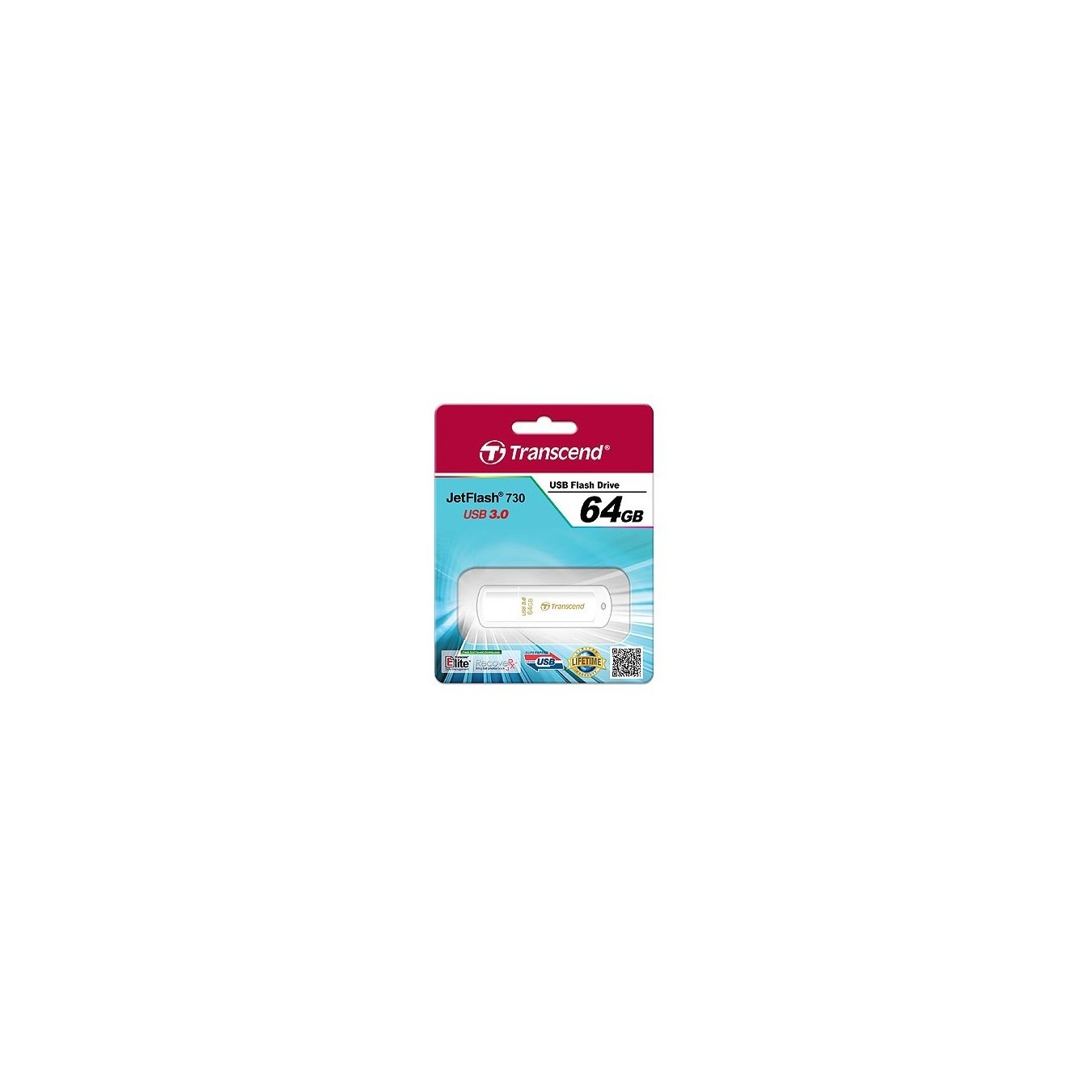 STICK 64GB Transcend JetFlash 730 USB3.1 white - JetFlash 730 - USB 3.1, 64GB, USB-A — Buy in Cyprus with Fast Delivery