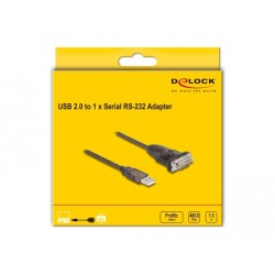 Buy Delock USB 2.0 Type-A to RS-232 DB9 Serial Adapter in Cyprus, Nicosia, Limassol, Larnaka, Pafos