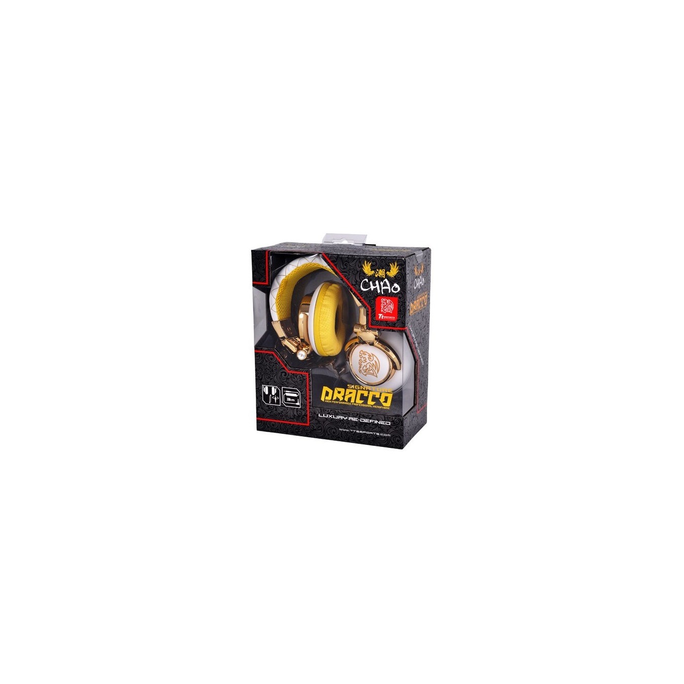 Thermaltake Tt eSPORTS Headset - DRACCO Signature - White, 3.5mm — Buy in Cyprus with Fast Delivery