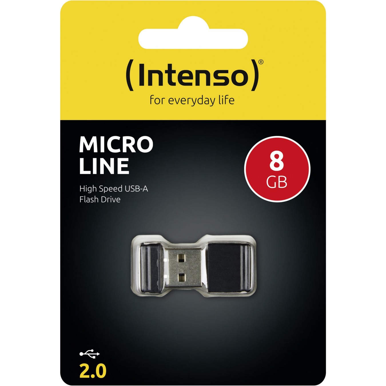 STICK 8GB USB 2.0 Intenso - 3500460 - Black, 8GB, USB 2.0 — Buy in Cyprus with Fast Delivery