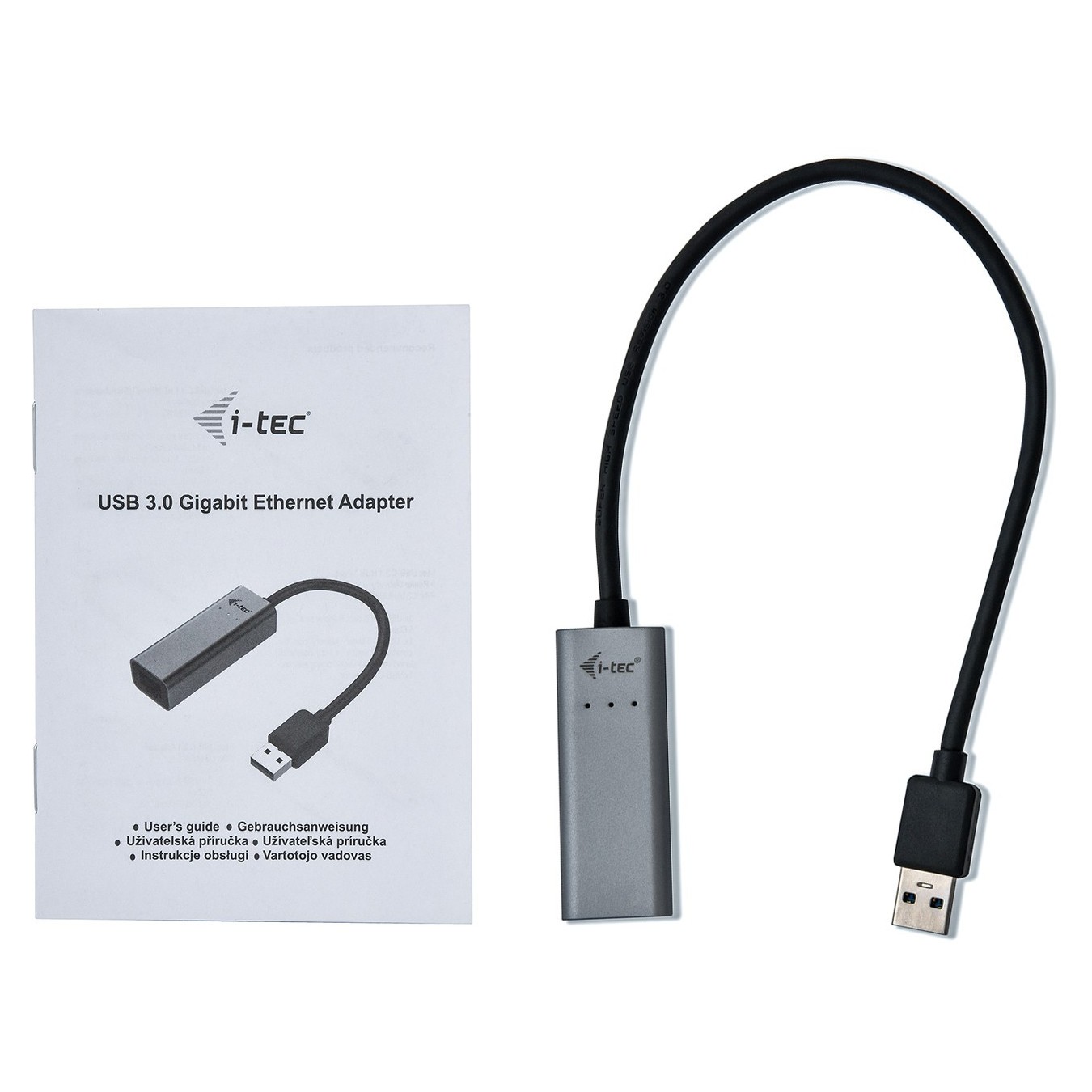 D-TEC USB 3.0 Metal Gigabit Ethernet Adapter - USB 3.0 to RJ-45, LED Indicator, Notebook/Tablet/PC, Windows/macOS