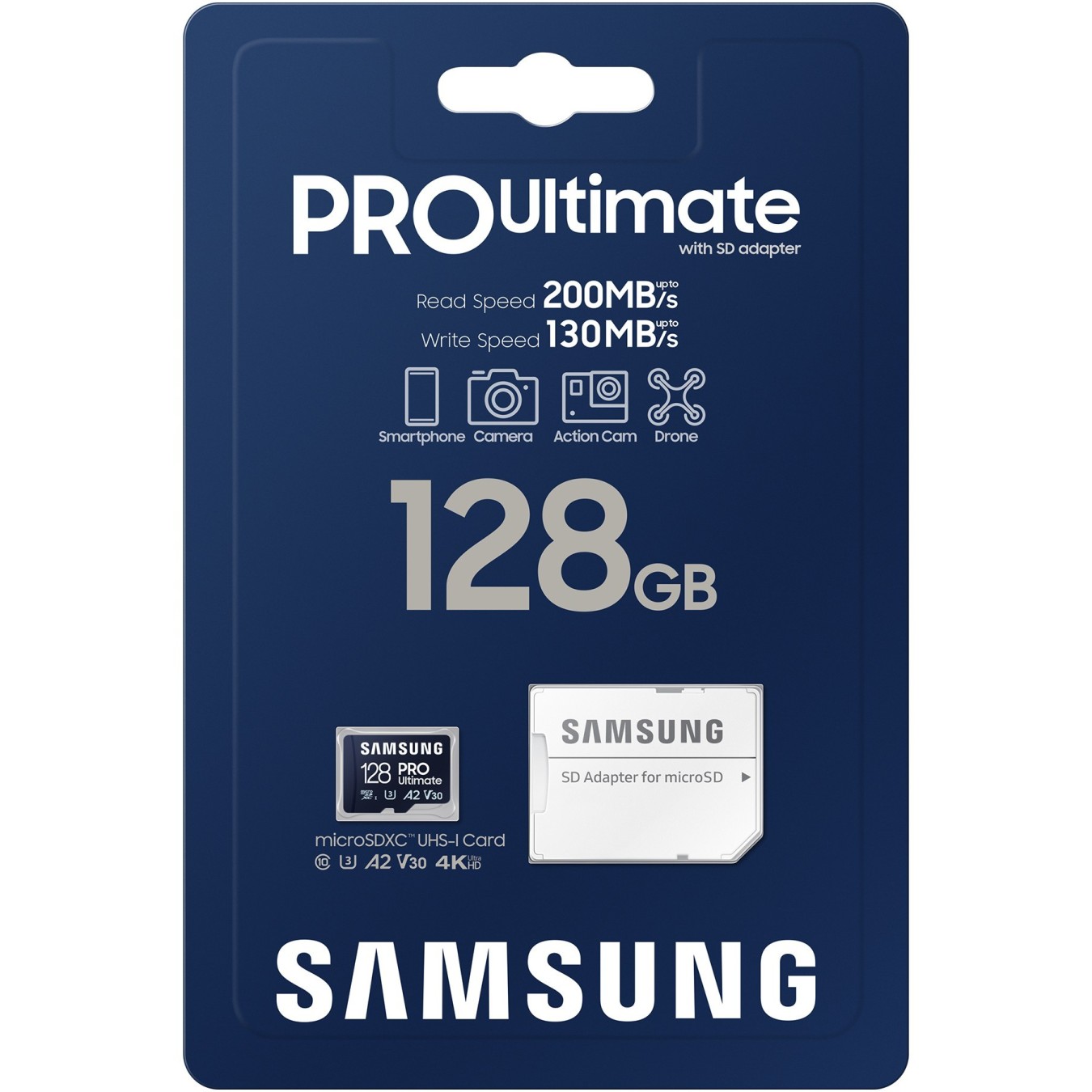 Samsung PRO Ultimate microSDXC Card 128GB with Adapter - microSDXC, 128GB — Buy in Cyprus with Fast Delivery